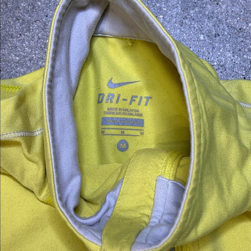 Nike Bright Yellow Half-Zip Top Athletic Jacket - Picture 2 of 13
